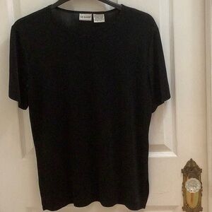Women Black Blouse. Label says Liz Baker.